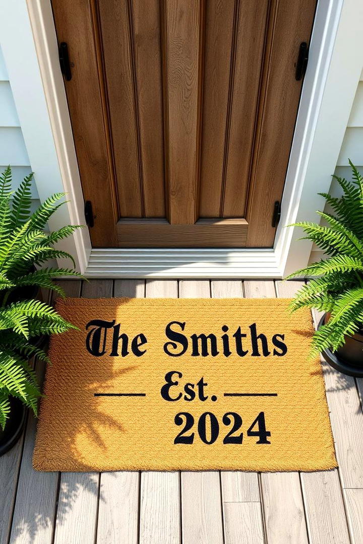 Customized Welcome Doormat - 21 Wedding Gift Ideas for Couples