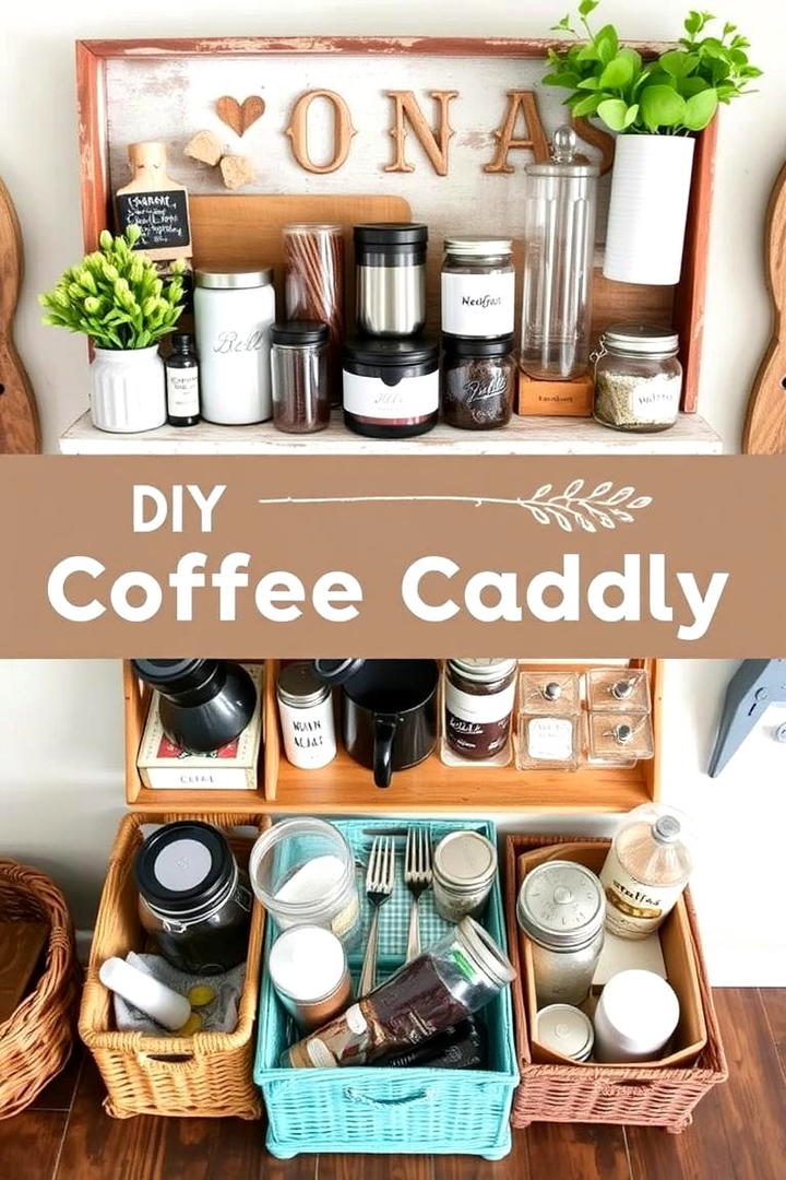 DIY Coffee Caddy Station - 21 Coffee Station Ideas