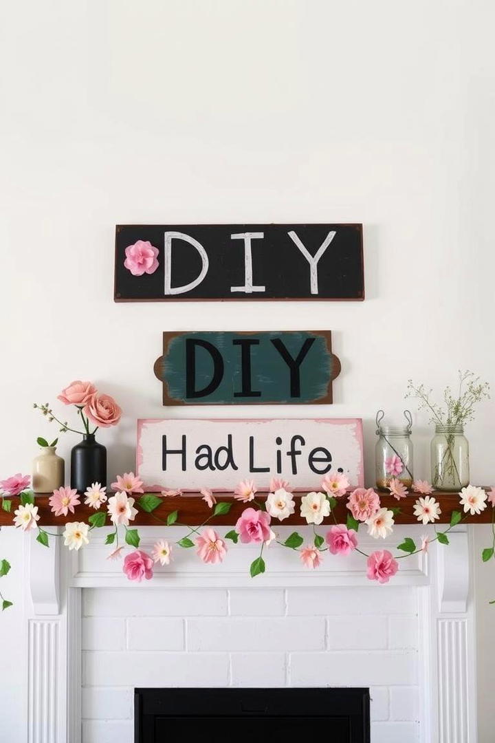 DIY Creative Art - 30 Spring Mantel Decor Ideas