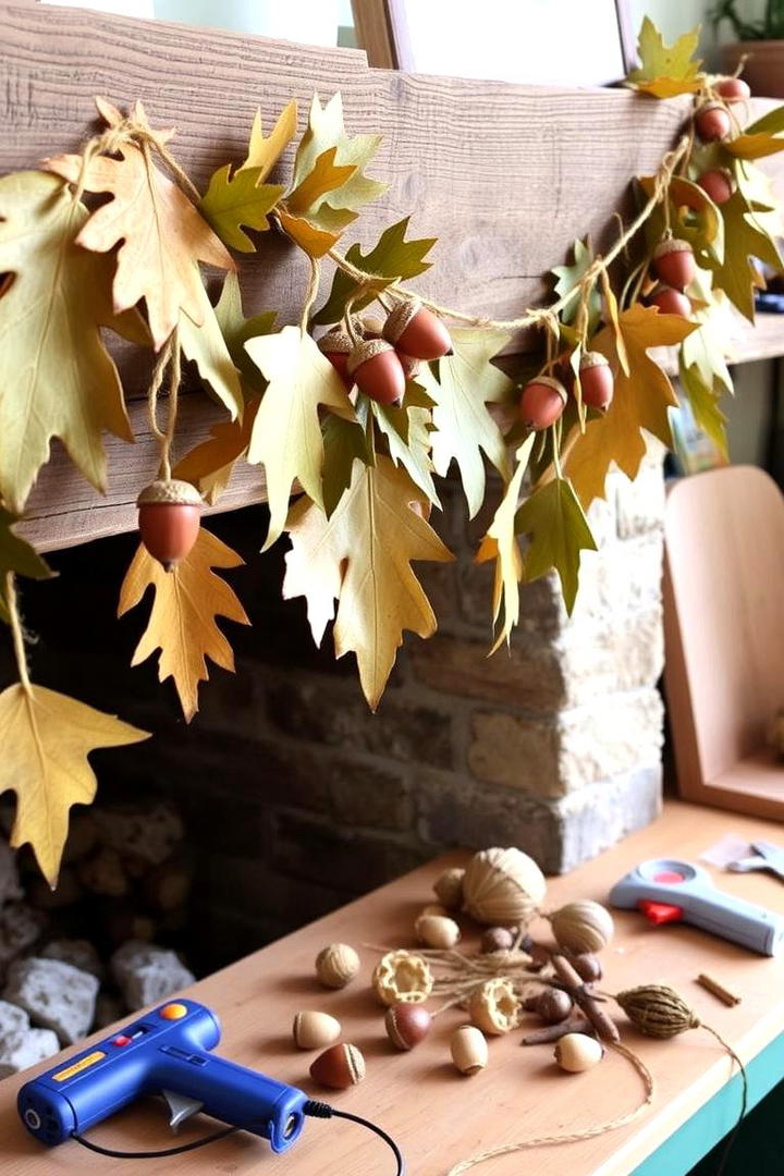 DIY Fall Garland Craft - 30 Friendsgiving Decor Ideas