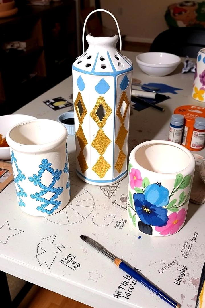 DIY Painted Lantern Accents - 30 Lantern Decor Ideas