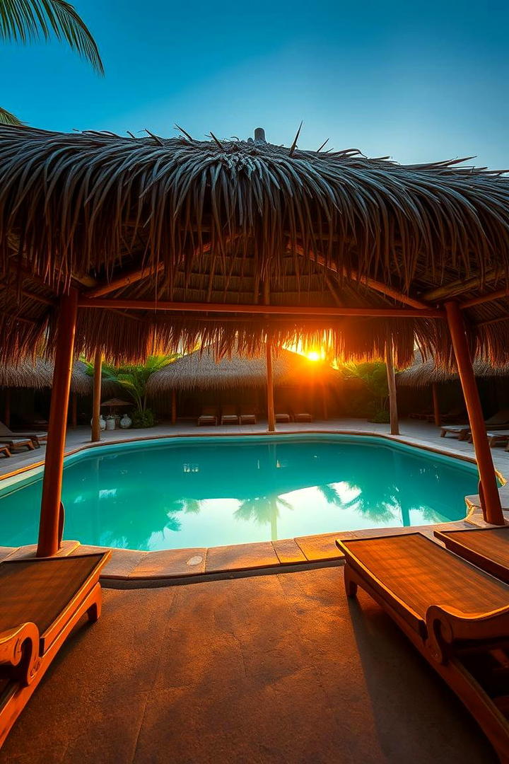 DIY Palapa Shade for Tropical Vibes - 30 Pool Shade Ideas