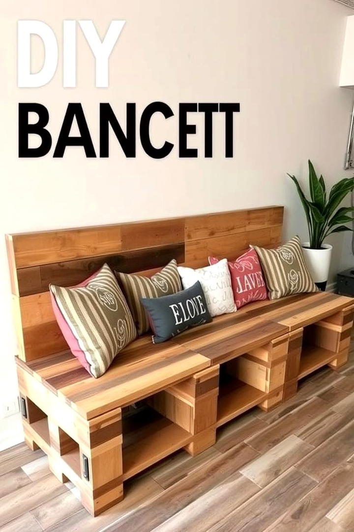 DIY Pallet Banquette - 21 Banquette Seating Ideas