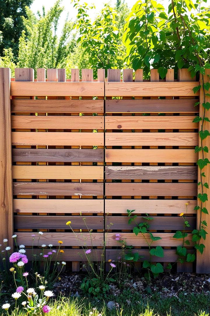 DIY Pallet Privacy Fence - 30 Cheap Privacy Fence Ideas