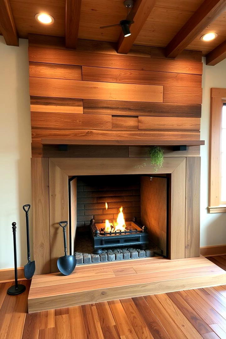 DIY Reclaimed Wood Surround - 21 Fireplace Decor Ideas