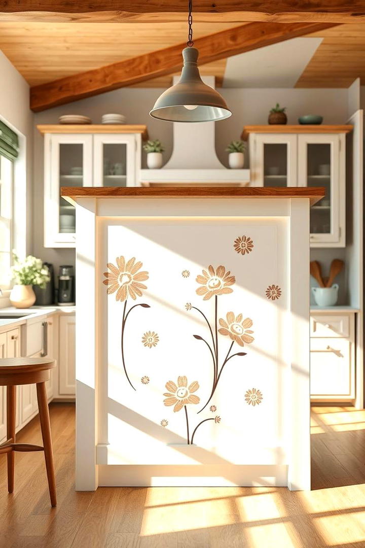 DIY Stenciled Designs - 21 Kitchen Island Back Panel Ideas