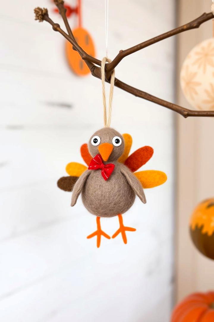 DIY Turkey Ornament - 21 Thanksgiving Decor Ideas