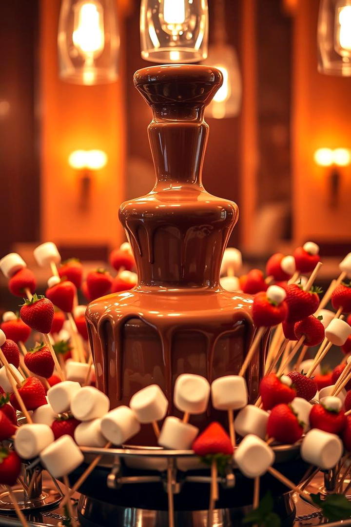 Decadent Chocolate Fountain - 21 Wedding Dessert Ideas