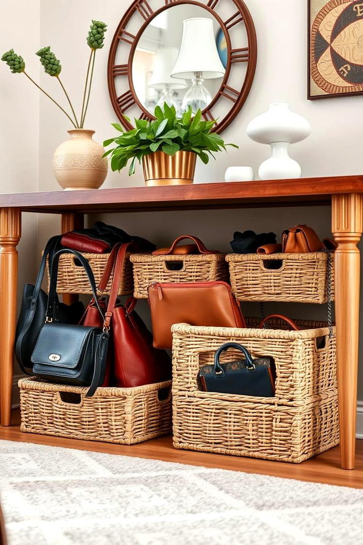 Decorative Bag Baskets - 17 Purse Storage Ideas