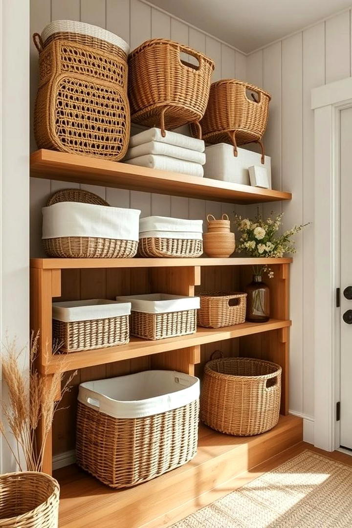 Decorative Basket Storage - 21 Shelf Decor Ideas