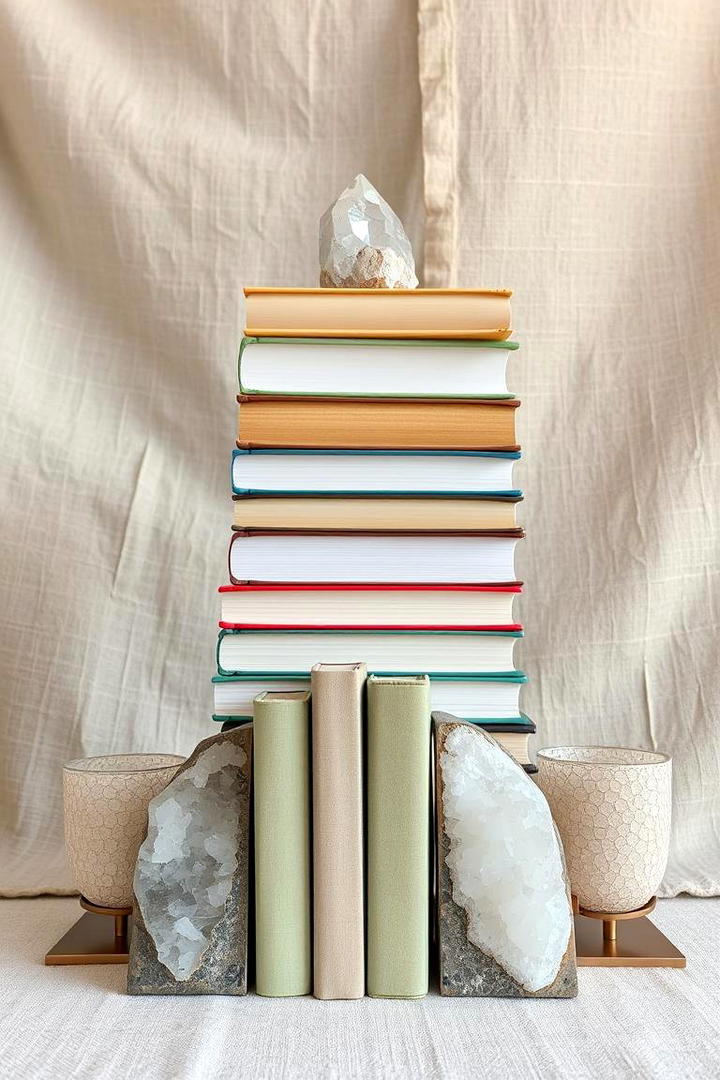 Decorative Book Stacking - 30 Bookshelf Decor Ideas