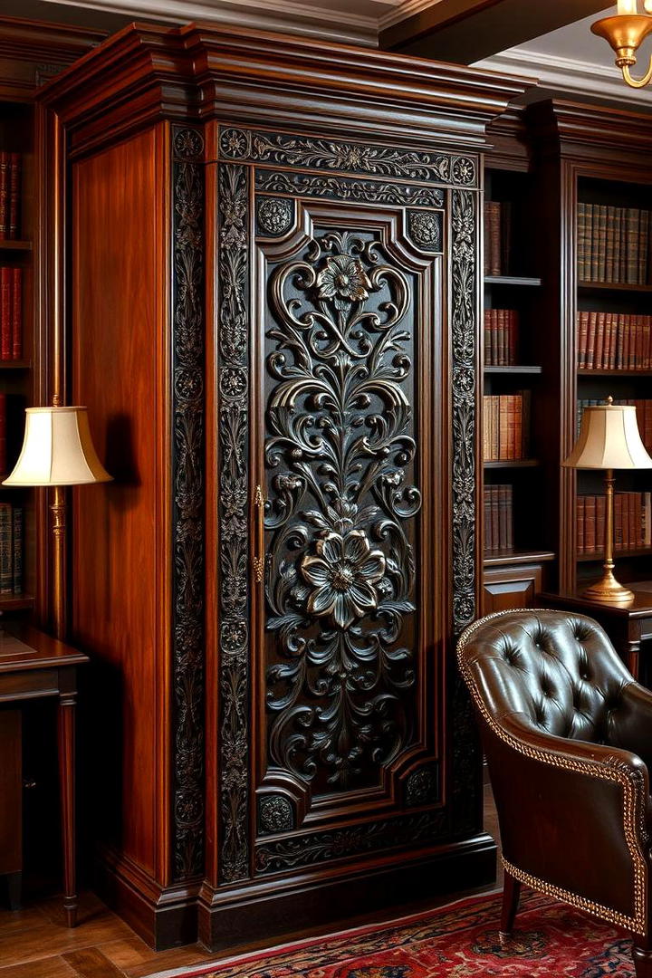 Decorative Carved Wood Door - 30 closet door ideas