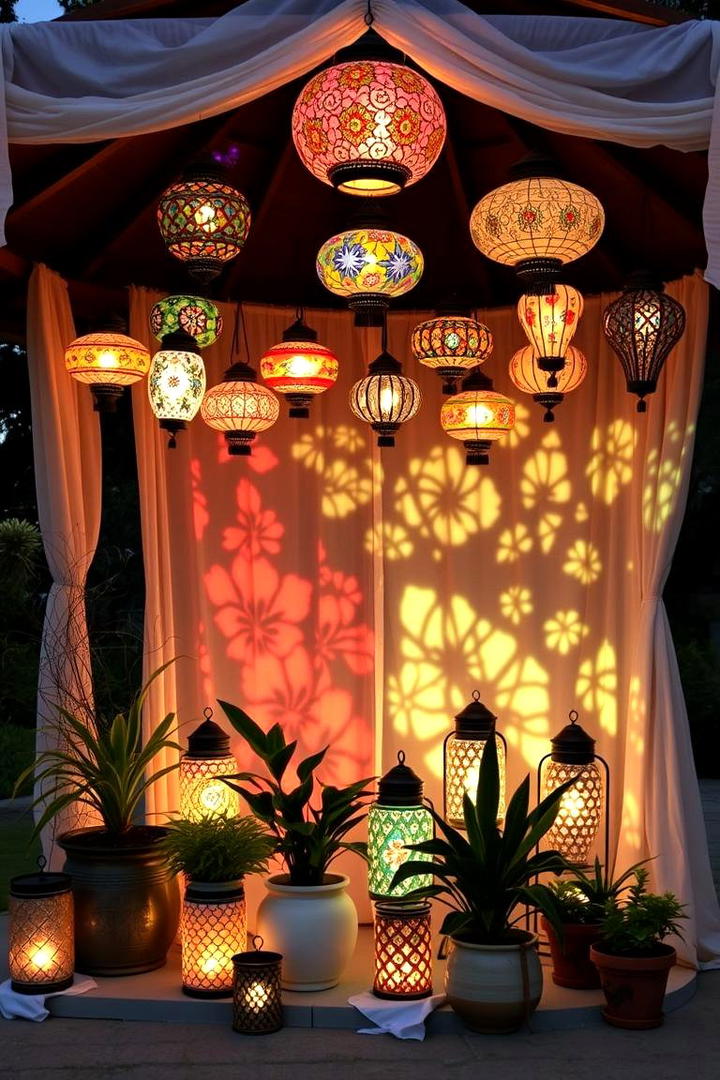 Decorative Lantern Displays - 30 Gazebo Lighting Ideas