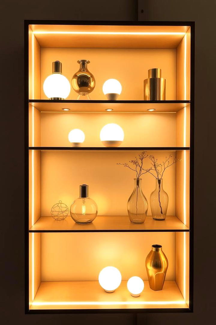 Decorative Lighting Shelf - 21 Corner Shelf Ideas