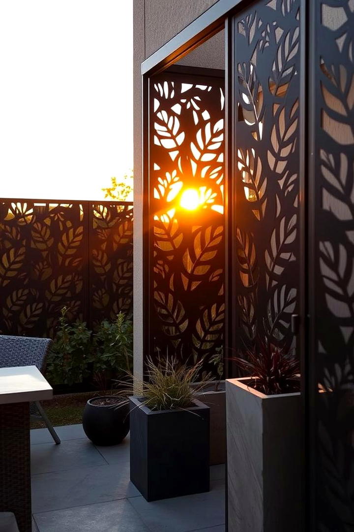 Decorative Metal Screens for Modern Privacy - 21 Patio Privacy Ideas