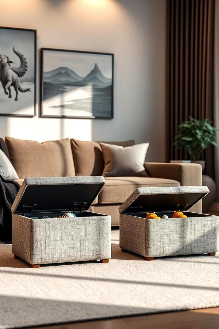 Decorative Storage Ottomans - 21 Living Room Toy Storage Ideas