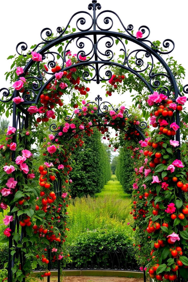 Decorative Wrought Iron Trellis - 30 Tomato Trellis Ideas