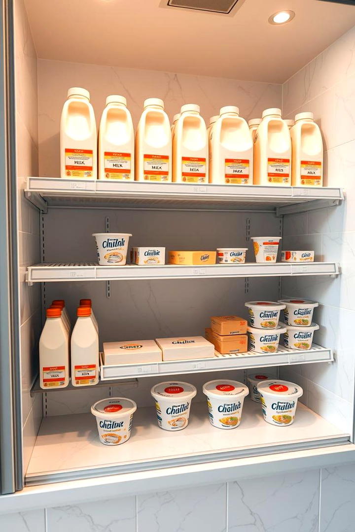 Dedicated Dairy Zone - 30 Fridge Organization Ideas