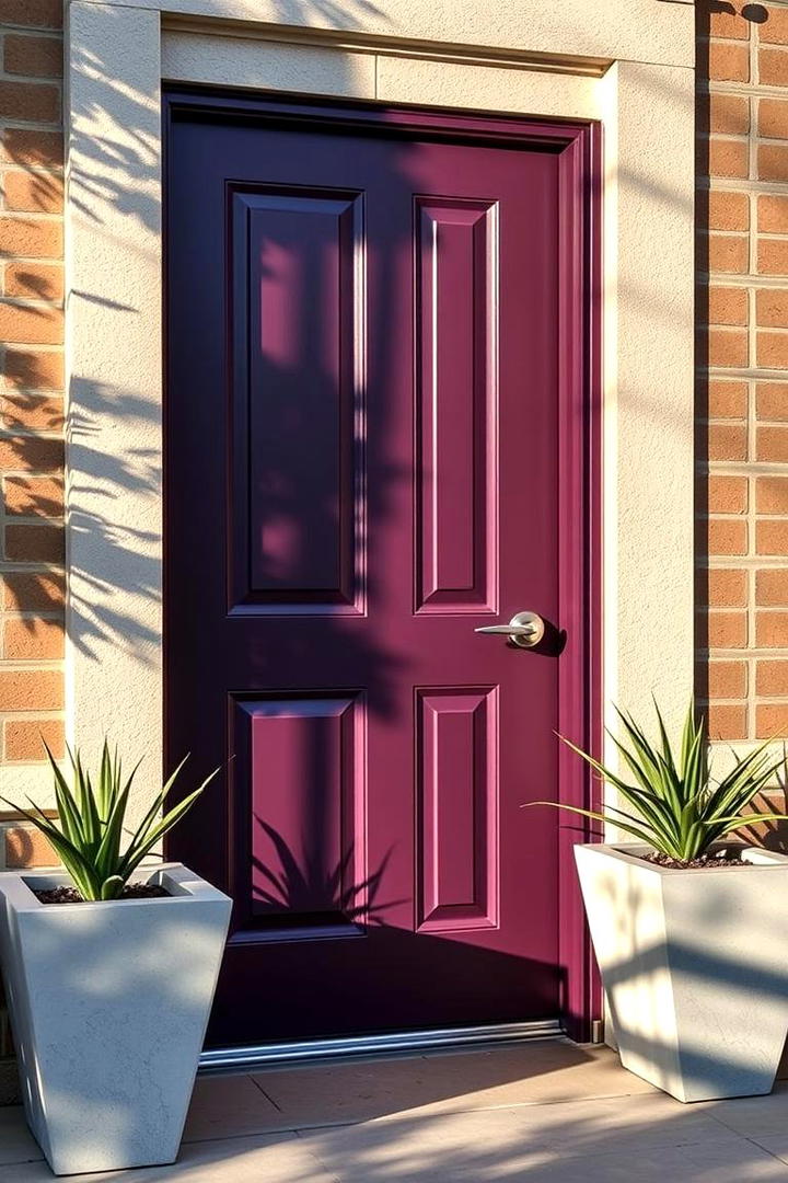 Deep Eggplant Purple - 30 Mid Century Front Door Colors