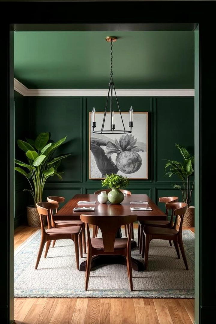 Deep Forest Greens - 21 Dining Room Paint Colors