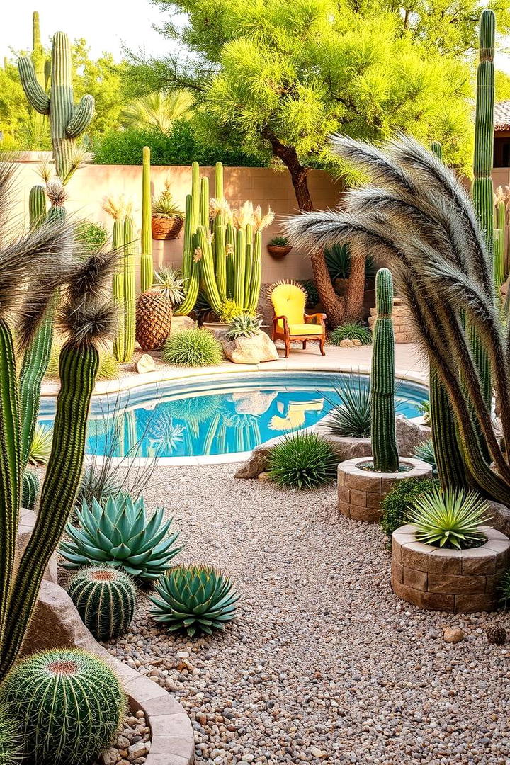 Desert Inspired Pool Landscaping - 17 Pool Landscaping Ideas