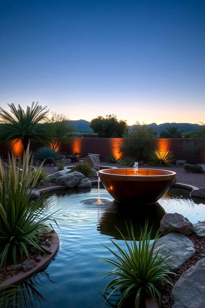 Desert Water Feature - 30 Desert Landscape Ideas