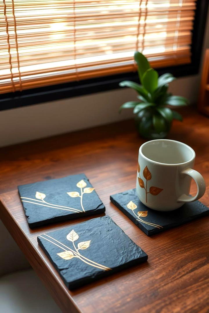 Designer Coaster Set Display - 30 Desk Decor Ideas