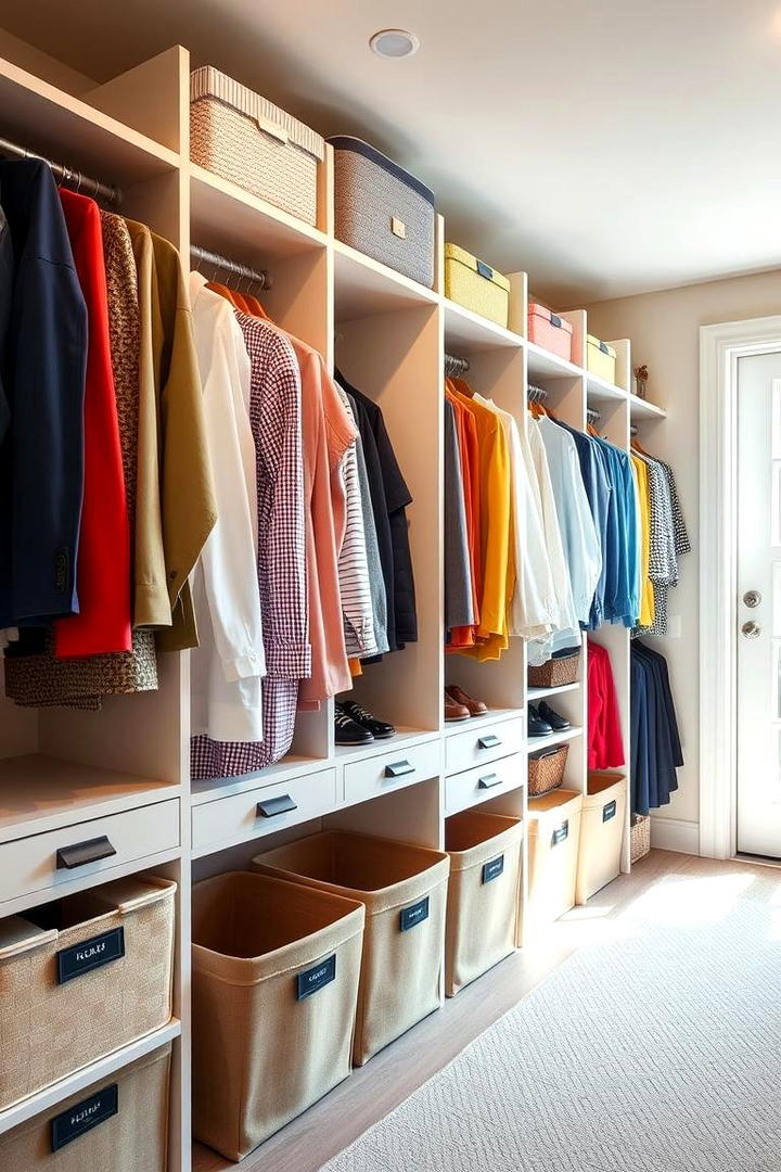 Designing a Seasonal Clothing Section - 30 Hall Closet Organization Ideas