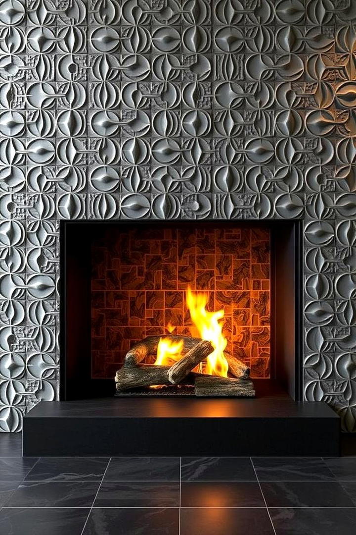 Dimensional Drama - 21 Fireplace Tile Ideas