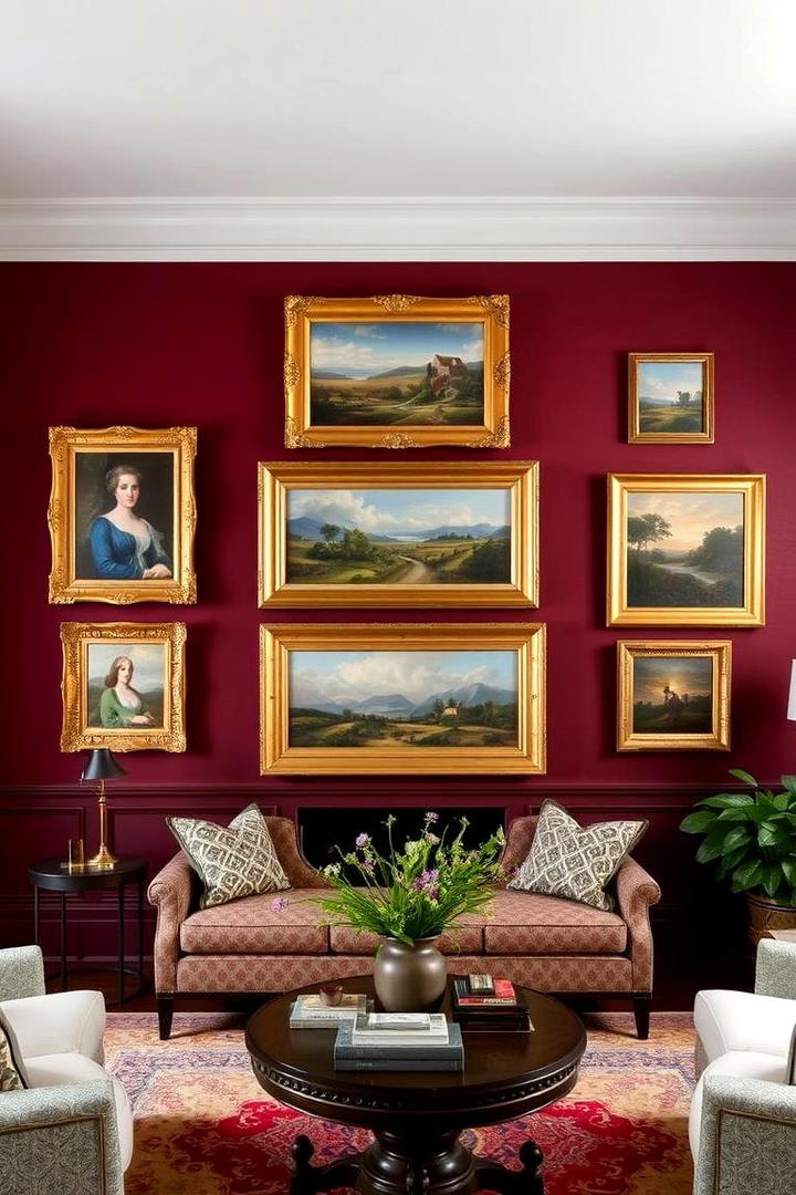 Distinctive Wall Art Collections - 30 Traditional Living Room Ideas