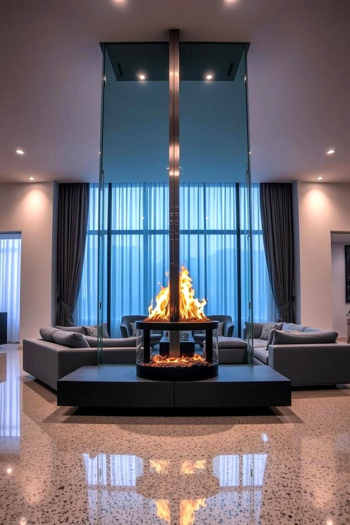 Double Sided Fireplace - 21 Modern Fireplace Ideas