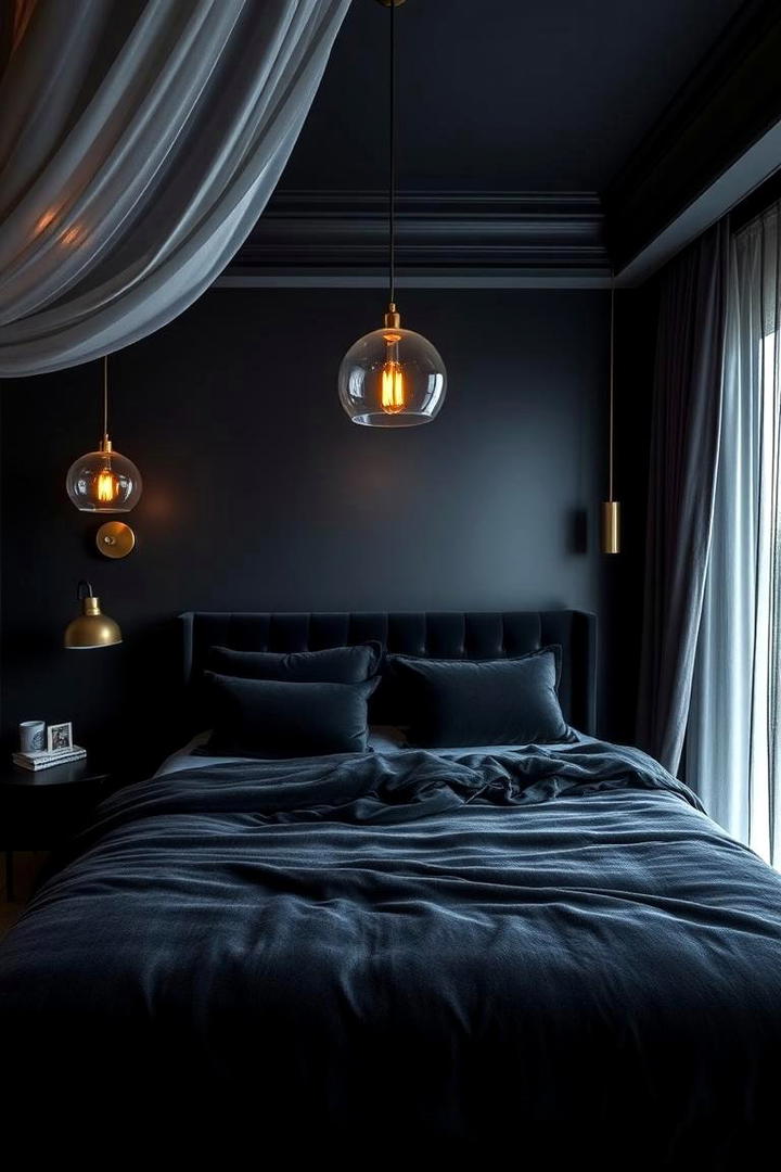 Dramatic Black Bedroom - 21 Black Room Ideas