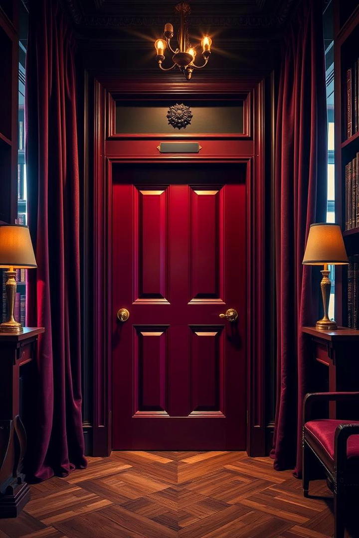 Dramatic Burgundy - 30 Interior Door Color Ideas