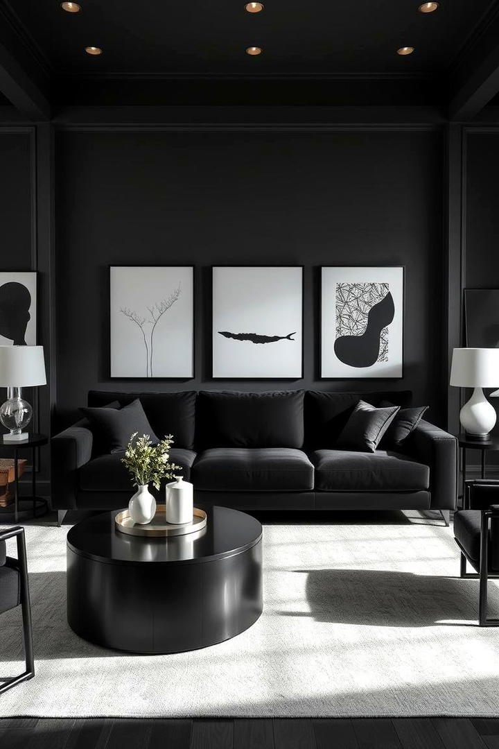 Dramatic Flair with a Statement Black Couch - 21 Black Couch Living Room Ideas