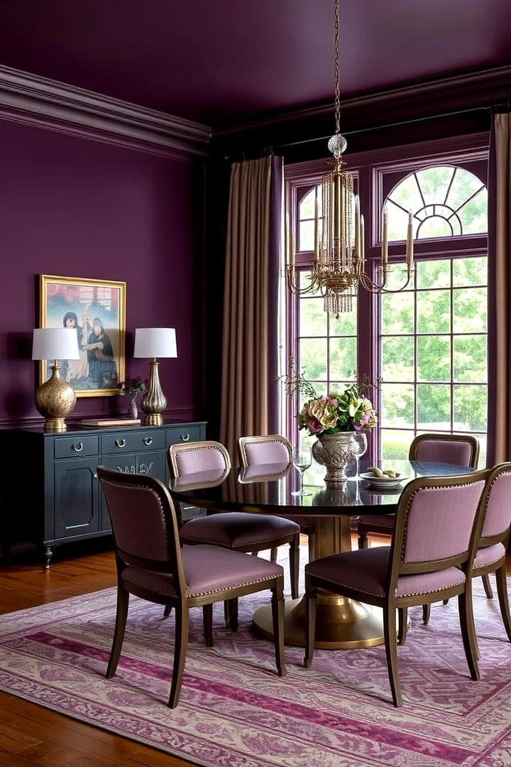 Dramatic Plum Shades - 21 Dining Room Paint Colors