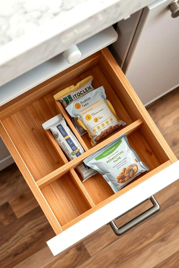 Drawer Snack Dividers - 30 Snack Storage Ideas