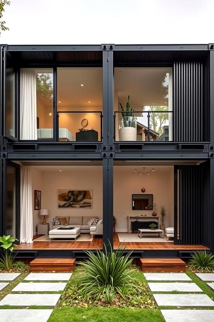 Dual Container Duplex - 30 Container Home Ideas