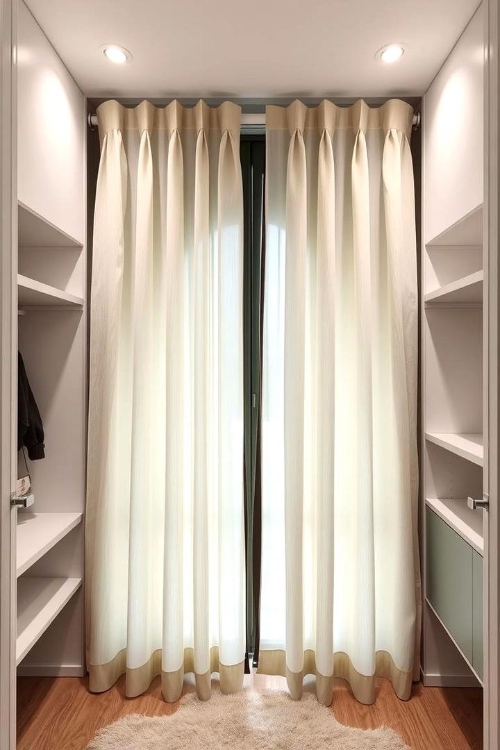 Dual Layer Privacy Solution - 30 closet curtain ideas