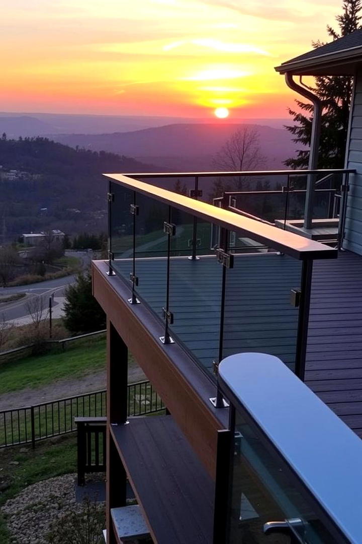 Dual Level Railing for Multi Tiered Decks - 21 Deck Railing Ideas