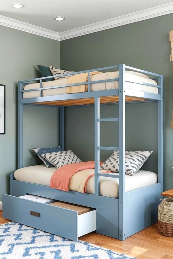 Dual Purpose Bunk Beds - 21 Boy and Girl Shared Small Room Ideas