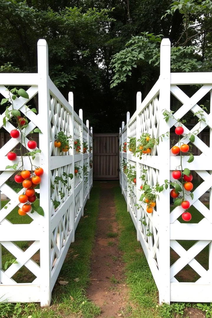 Dual Sided Trellis Fence - 30 Tomato Trellis Ideas