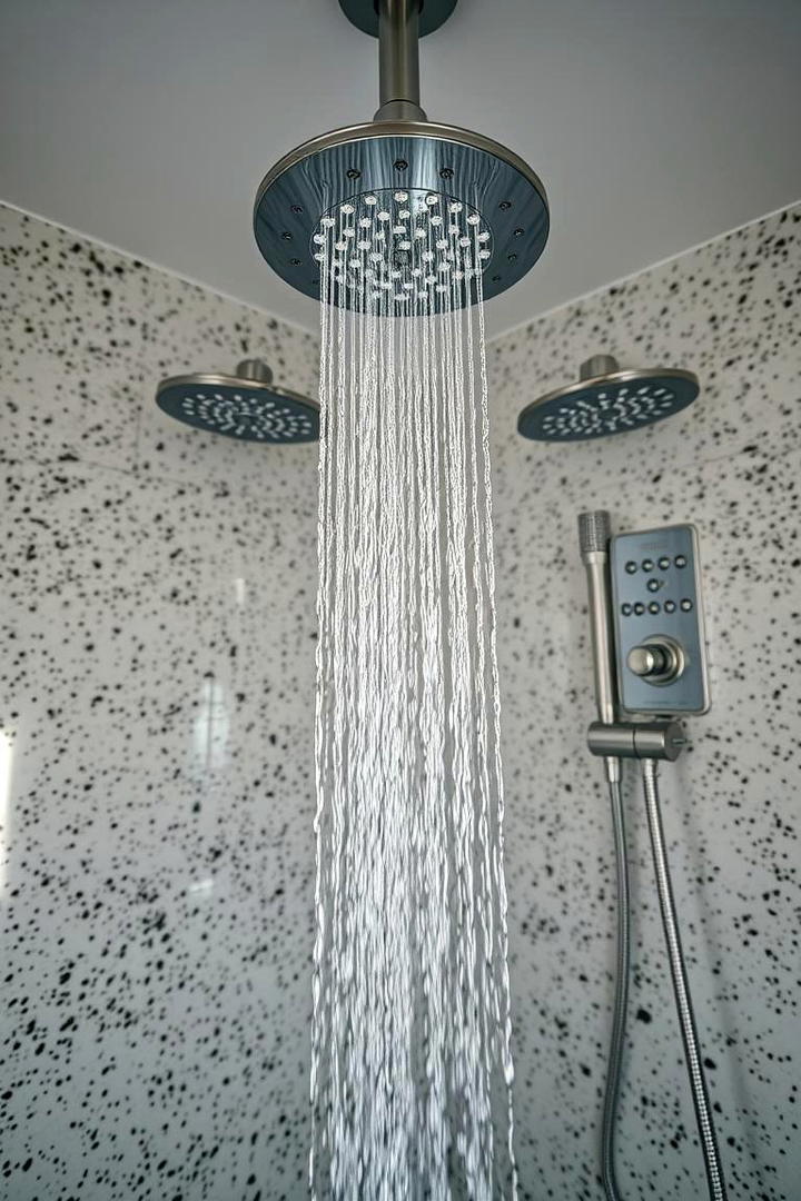 Dual Zone Rain Shower - 30 Half-wall Shower Ideas