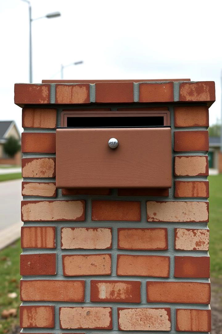 Durable Simplicity Brick Mailbox - 30 Brick Mailbox Ideas