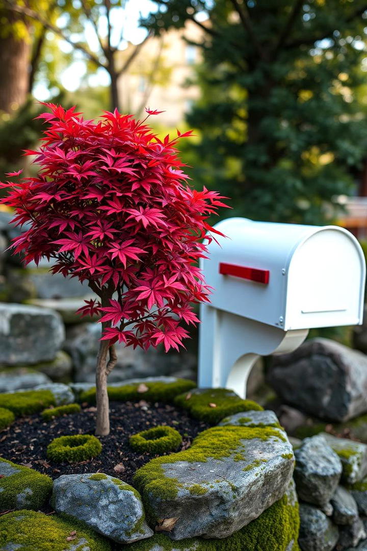 Dwarf Tree Accent - 30 Mailbox Landscaping Ideas