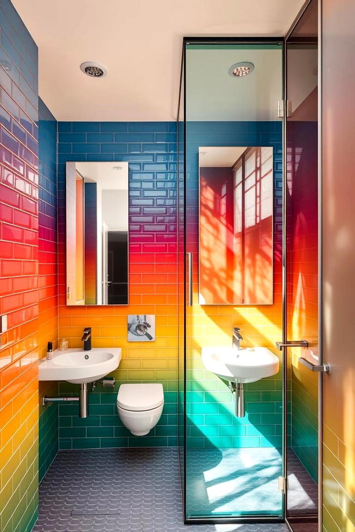 Dynamic Color Schemes - 30 Jack and Jill Bathroom Ideas