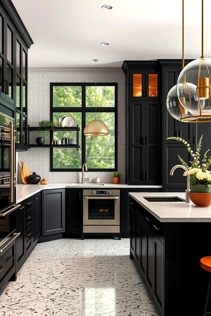 Dynamic Design Harmony - 21 Kitchens With Black Cabinets