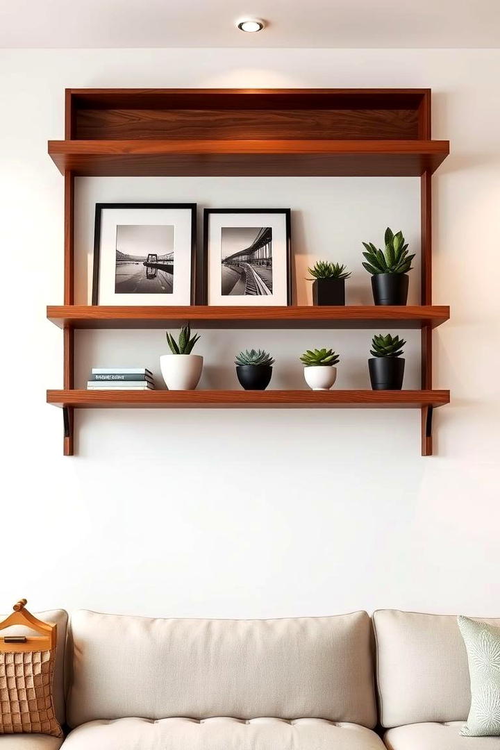 Dynamic Floating Shelves with Photos - 21 Photo Wall Ideas