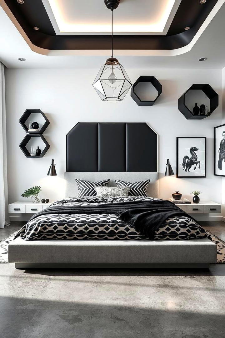 Dynamic Geometric Accents - 21 Bedroom Decor Ideas