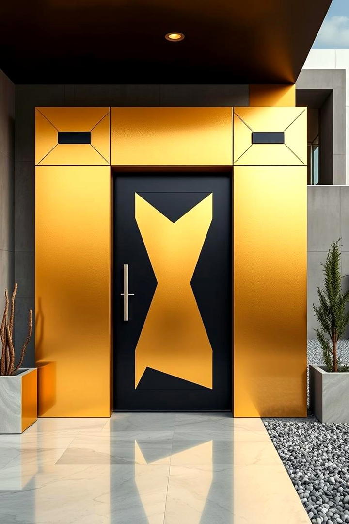 Dynamic Gold Detail - 21 Front Door Color Ideas