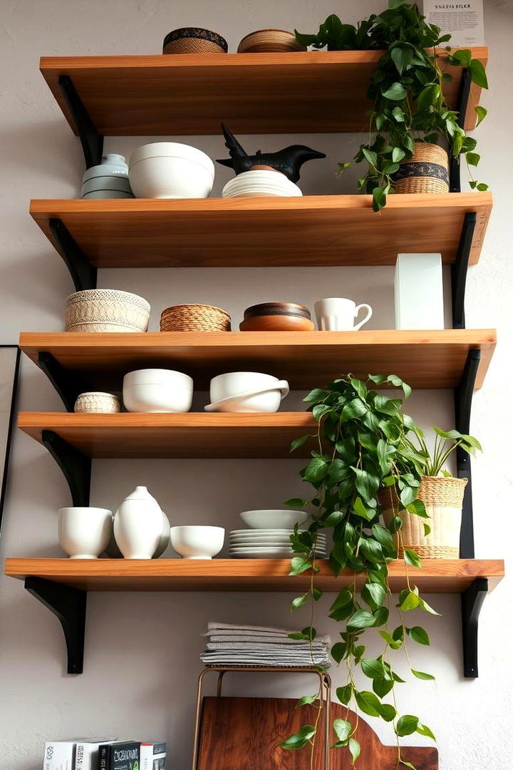 Dynamic Open Shelving - 30 Kitchens Without Upper Cabinets